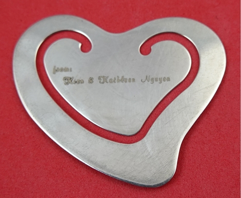 Book Mark heart shaped  .3oz  2